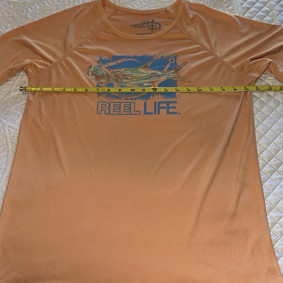 Reel Life Aqua Coral Sands LS Shirt Tarpon Fish Size XL Polyester - Picture 6 of 11